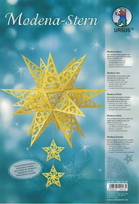 Etoile de noël papier or